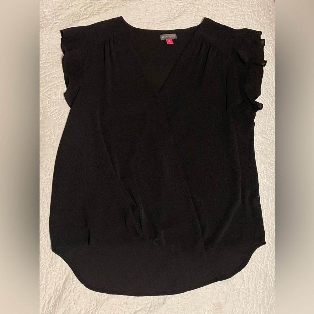Women’s Black Short Sleeve Work Blouse